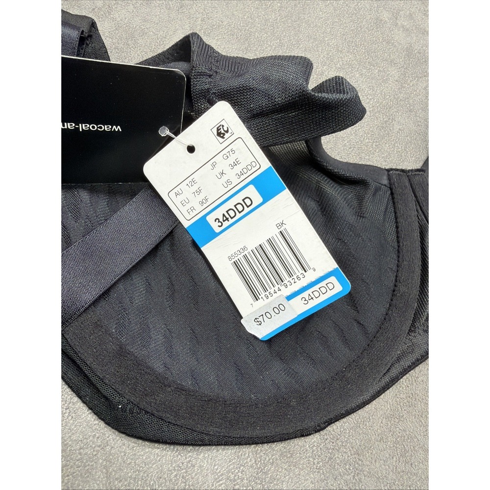 Wacoal Elevated Allure Underwire Black Bra 855336 Size 34DDD - Picture 7 of 7